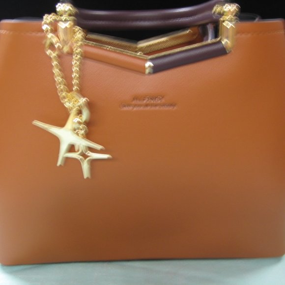 BROWN HIGH QUALITY LEATHER TOTE BAG SHOULDER HANDB - Picture 2 of 5